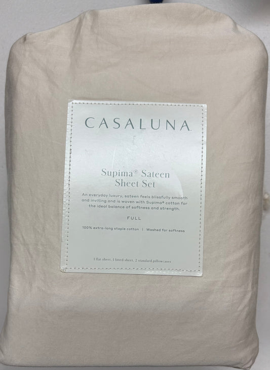 Casaluna Full Supima Sateen Sheet Set, New