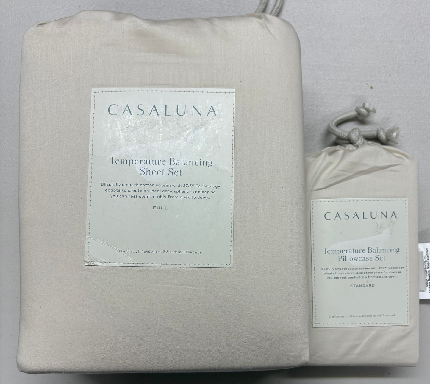 Casaluna Full Temperature Balancing Sheet & Pillowcase Sets Bundle, New