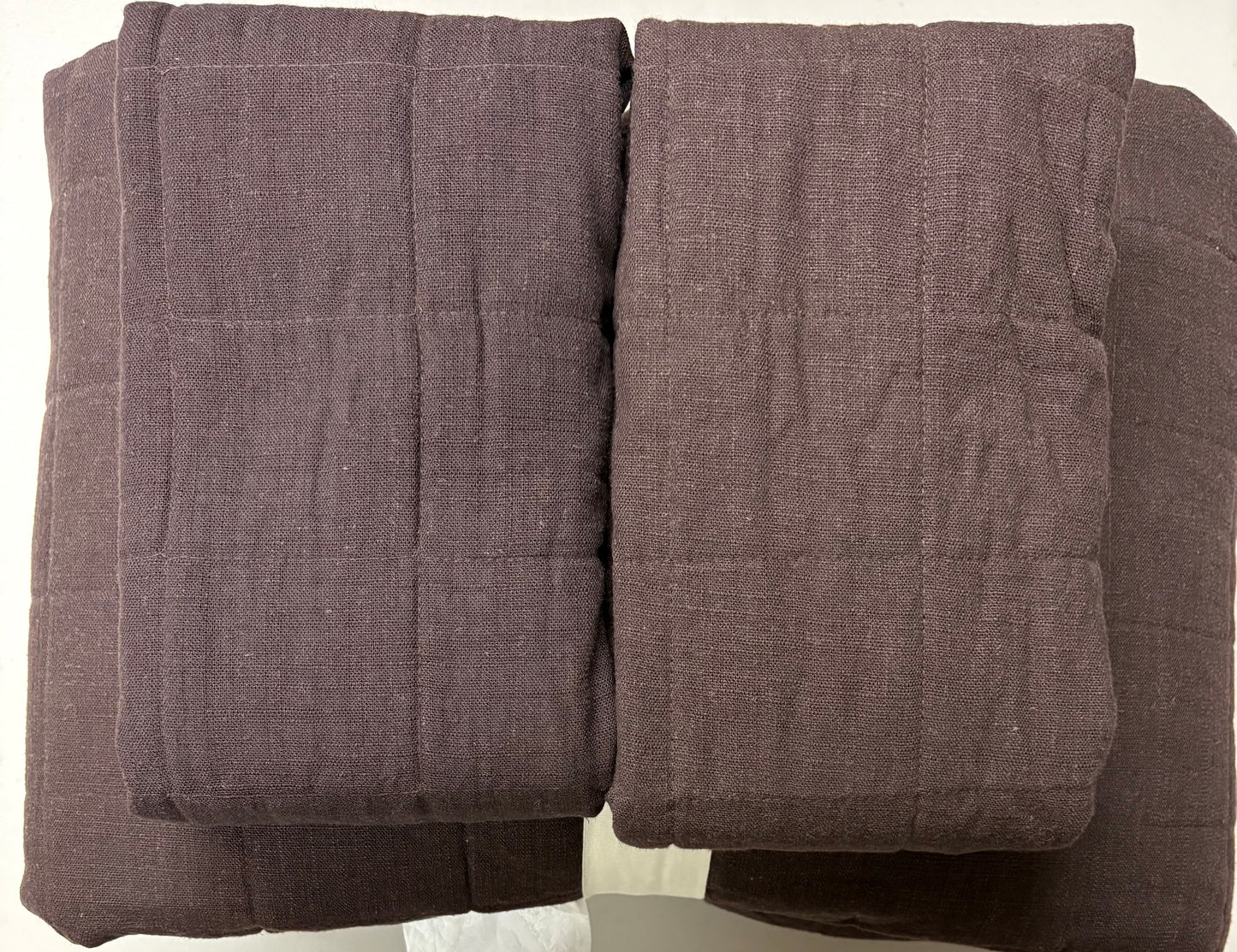 Casaluna Full/Queen Heavyweight Linen Blend Quilt & Shams Bundle, New