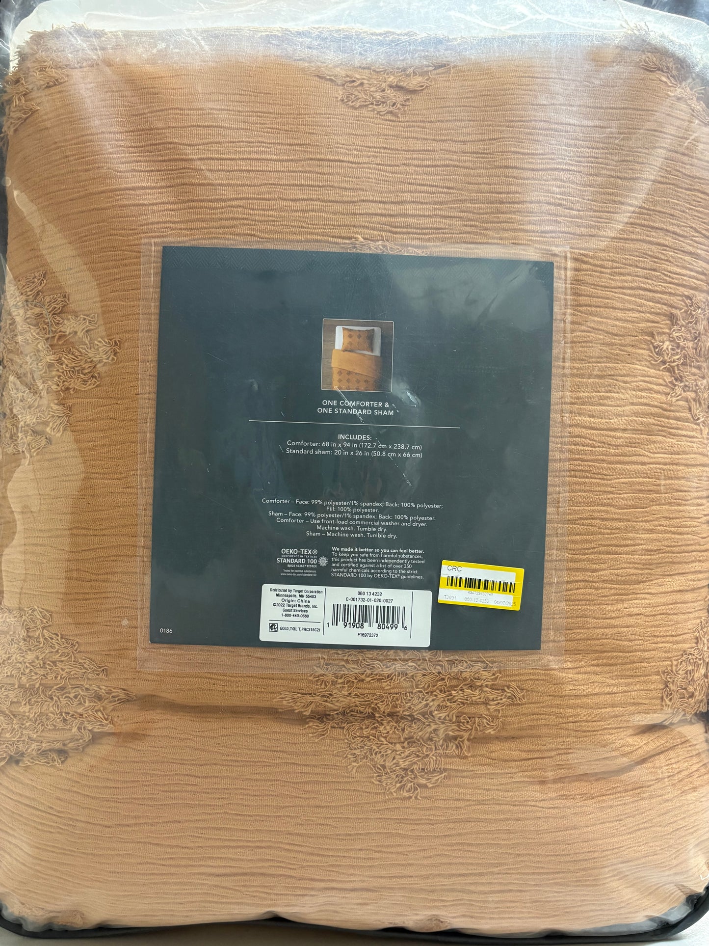 Threshold Twin/XL Twin Tufted Diamond Crinkle Comforter Set, New