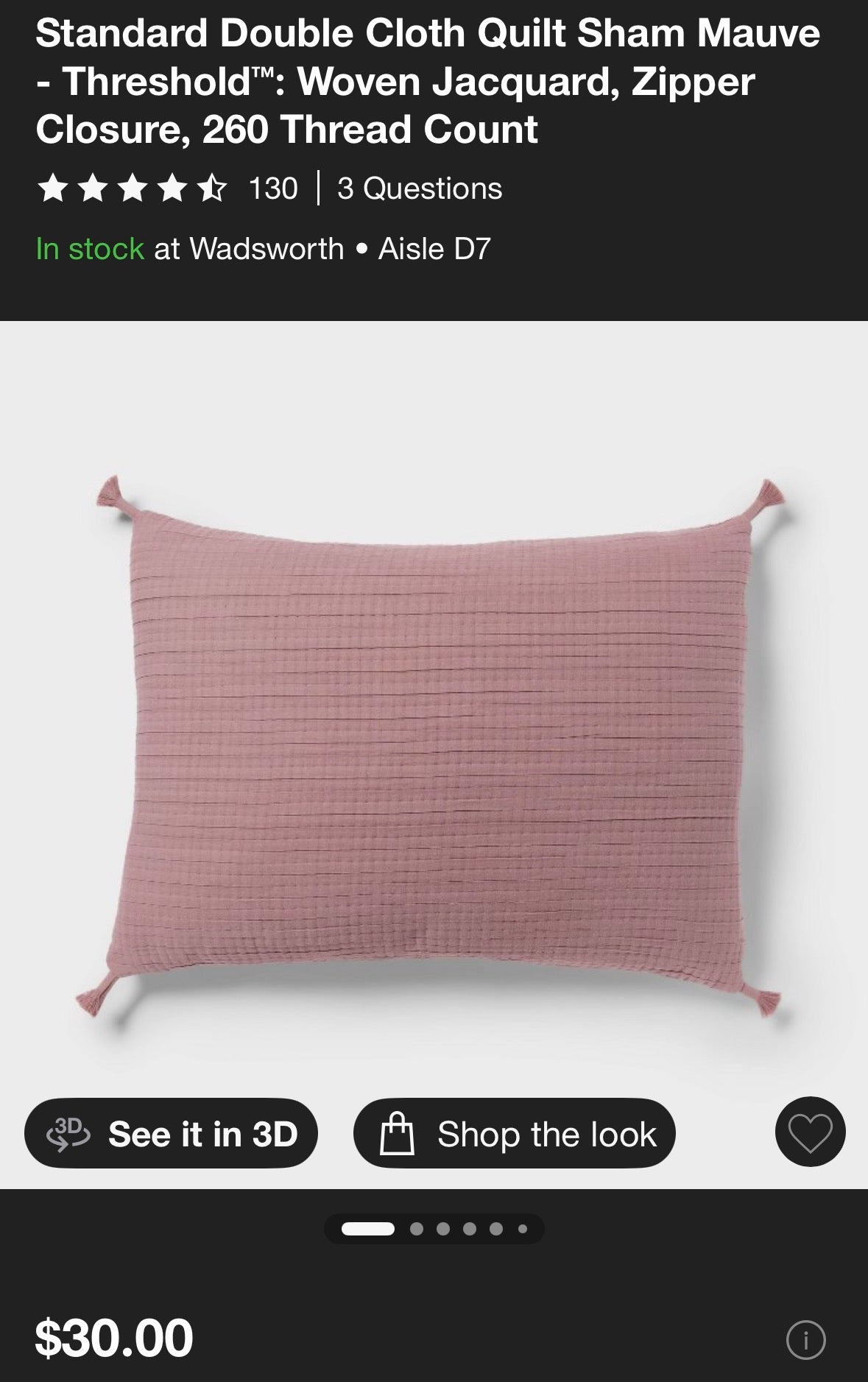 Threshold Full/Queen Double Cloth Quilt & Sham Set, New