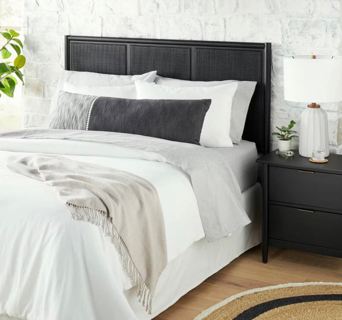 Hearth & Hand King Linen Blend Duvet Set, New