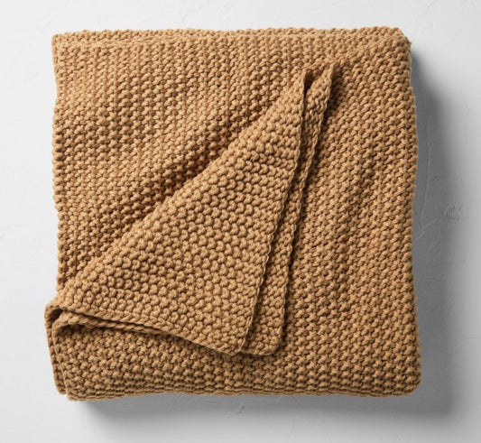 Casaluna King Chunky Knit Bed Blanket, New