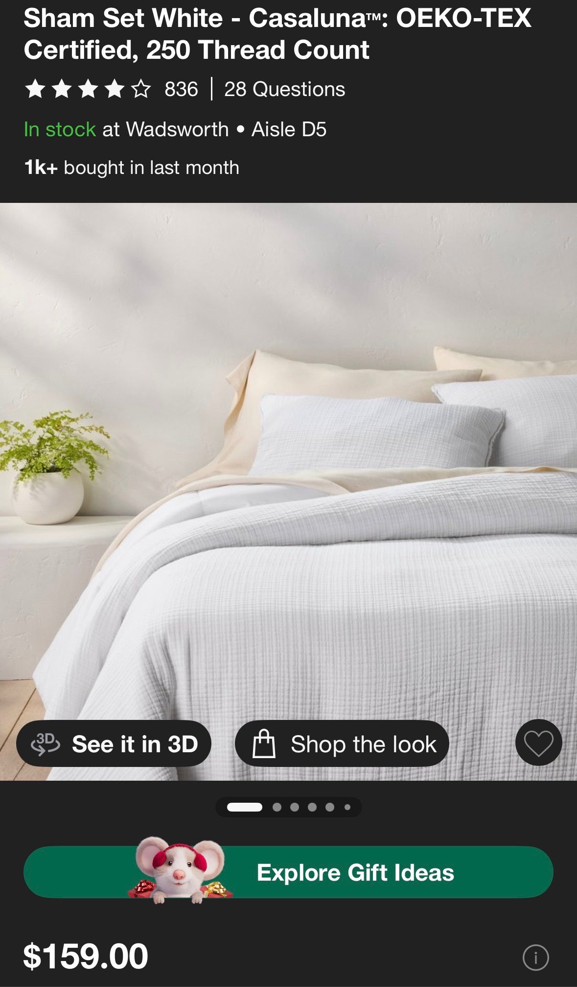 Casaluna King/Cal King Textured Chambray Comforter & Pillowcase Sets Bundle, New