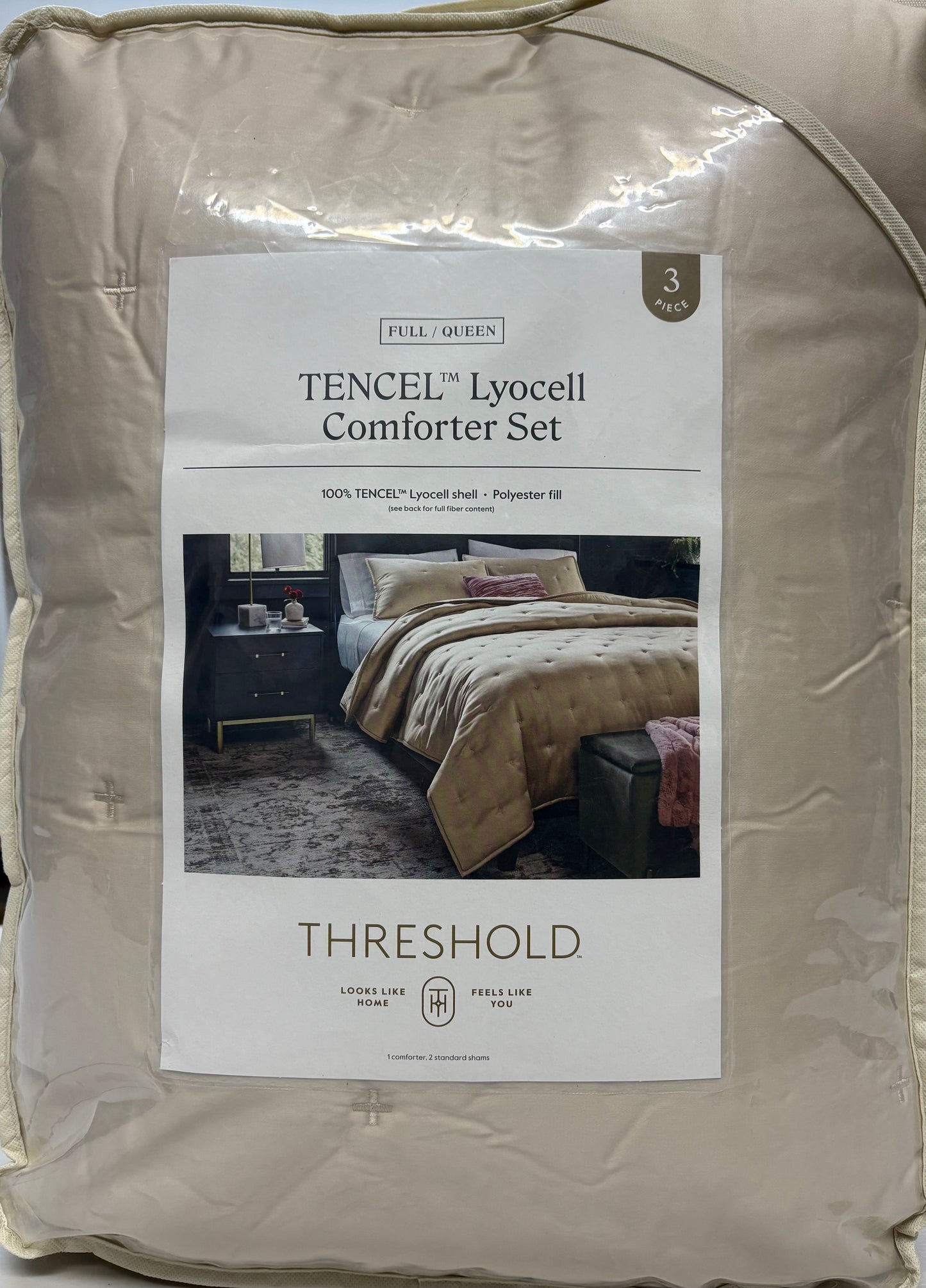 Threshold Full/Queen Tencel Lyocell Comforter Set, New