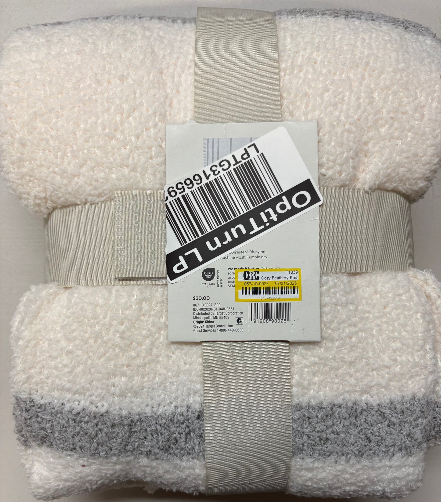 Threshold 50”x60” Feathery Knit Throw Blanket, New