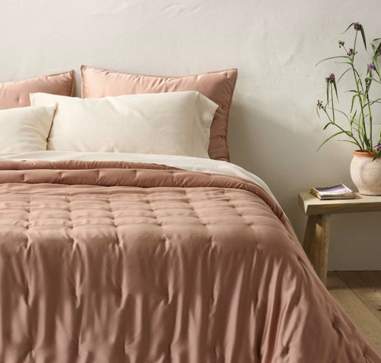 Casaluna King Blissful Bamboo Quilt & Pillowcase Set Bundle, New