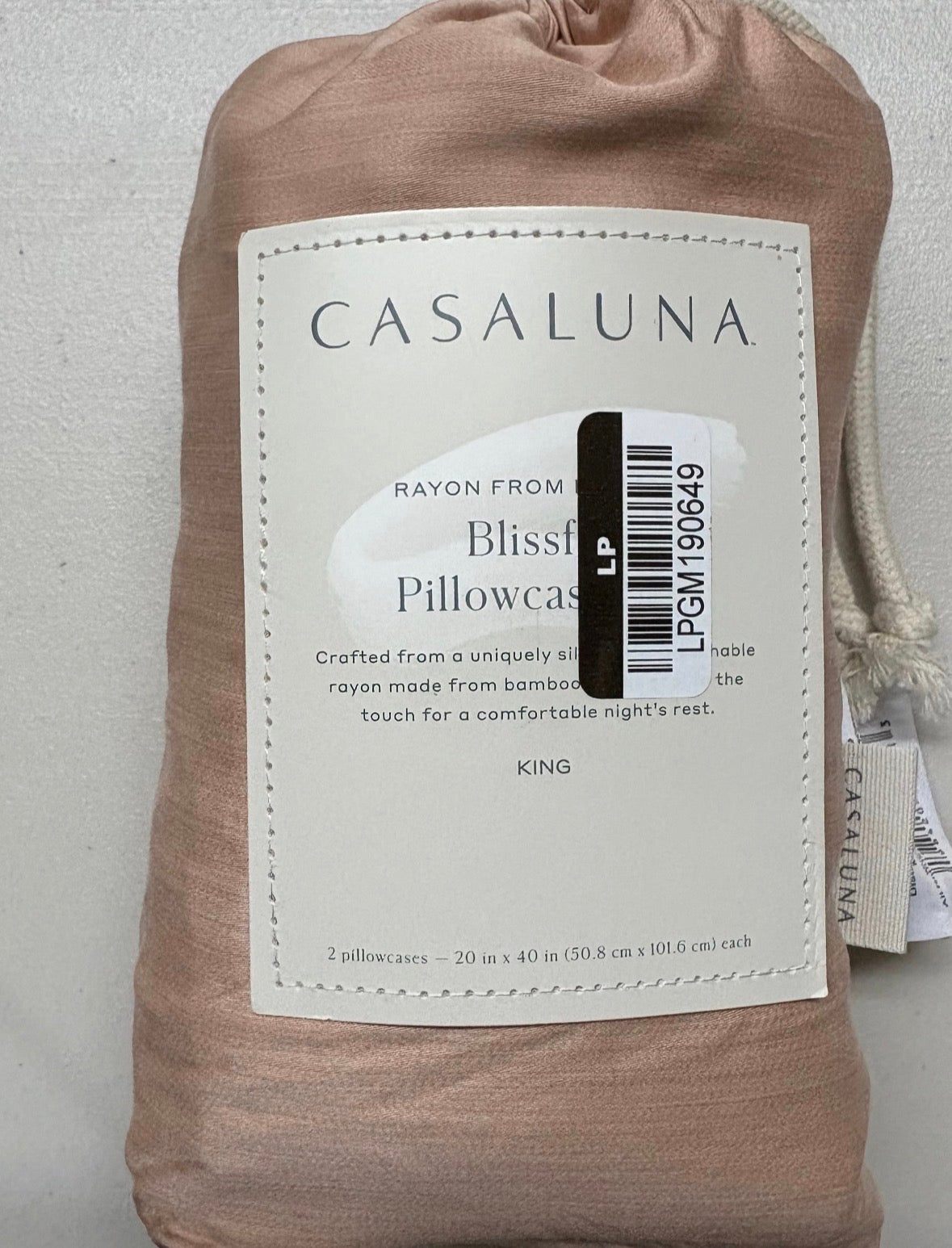 Casaluna King Blissful Bamboo Quilt & Pillowcase Set Bundle, New