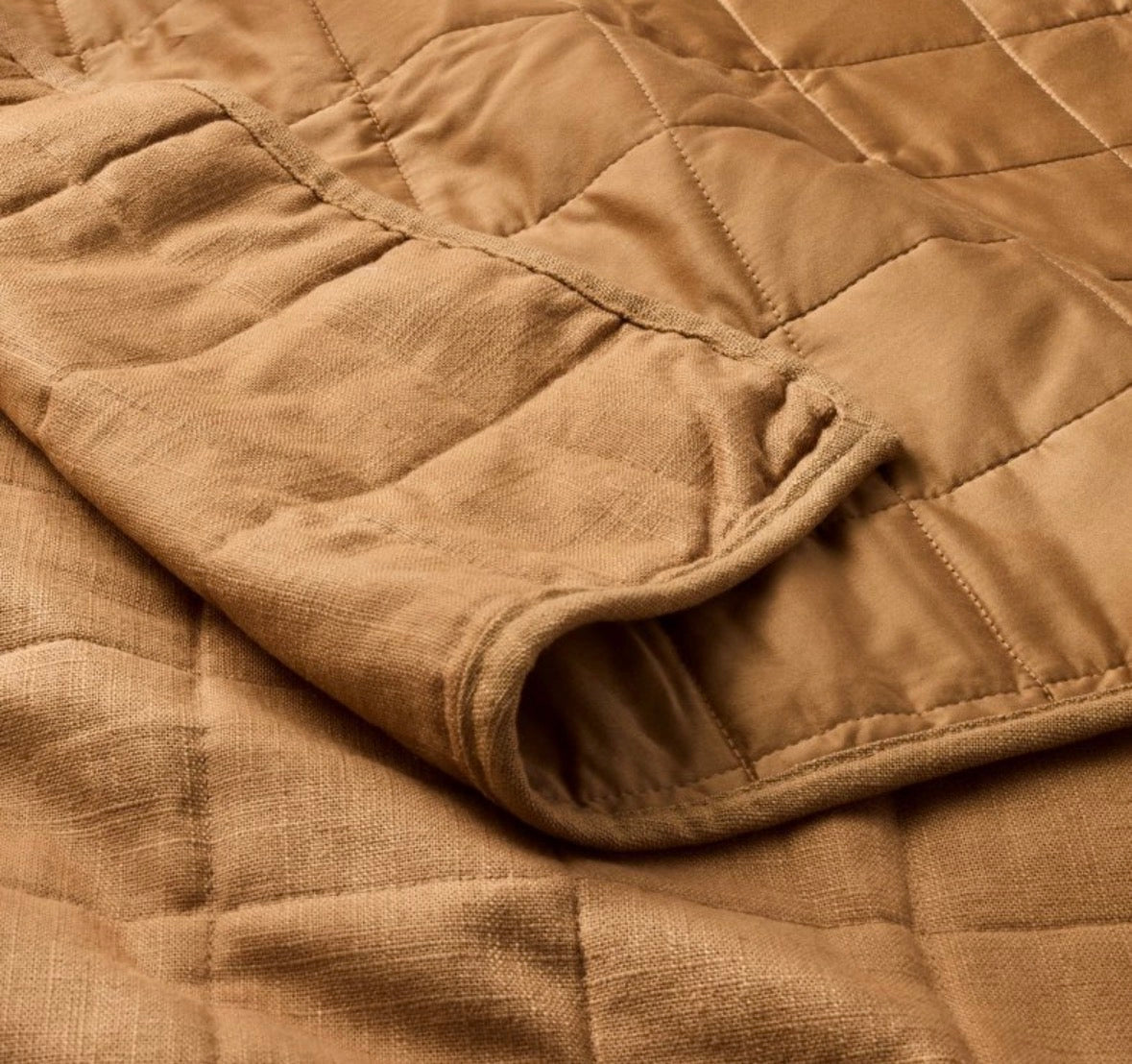 Casaluna Full/Queen Heavyweight Linen Blend Quilt & Shams Bundle, New