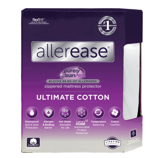 Allerease King Flex Fit Zippered Mattress Protector, New