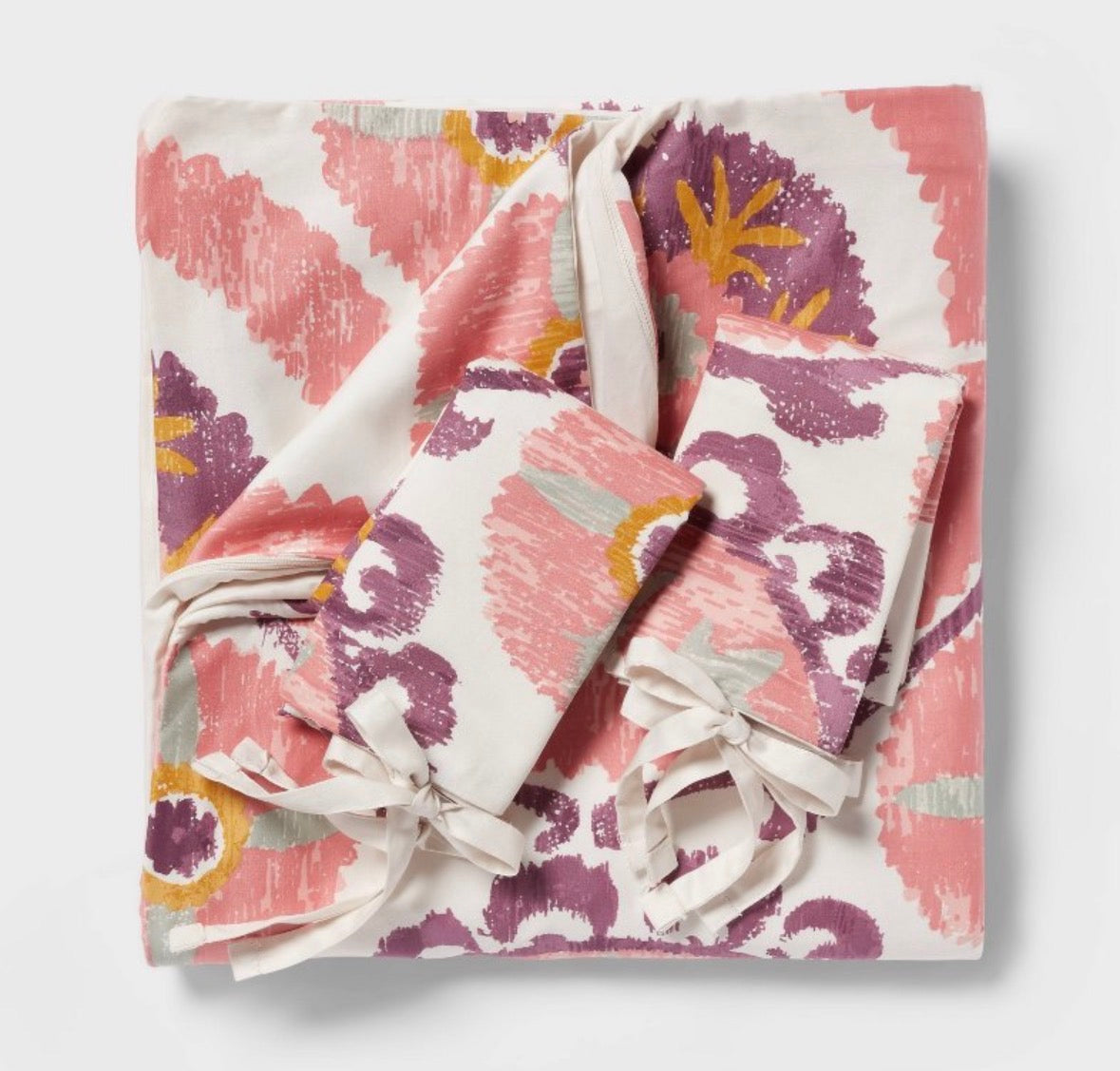 Threshold King Suzani Cotton Sateen Duvet Set, New