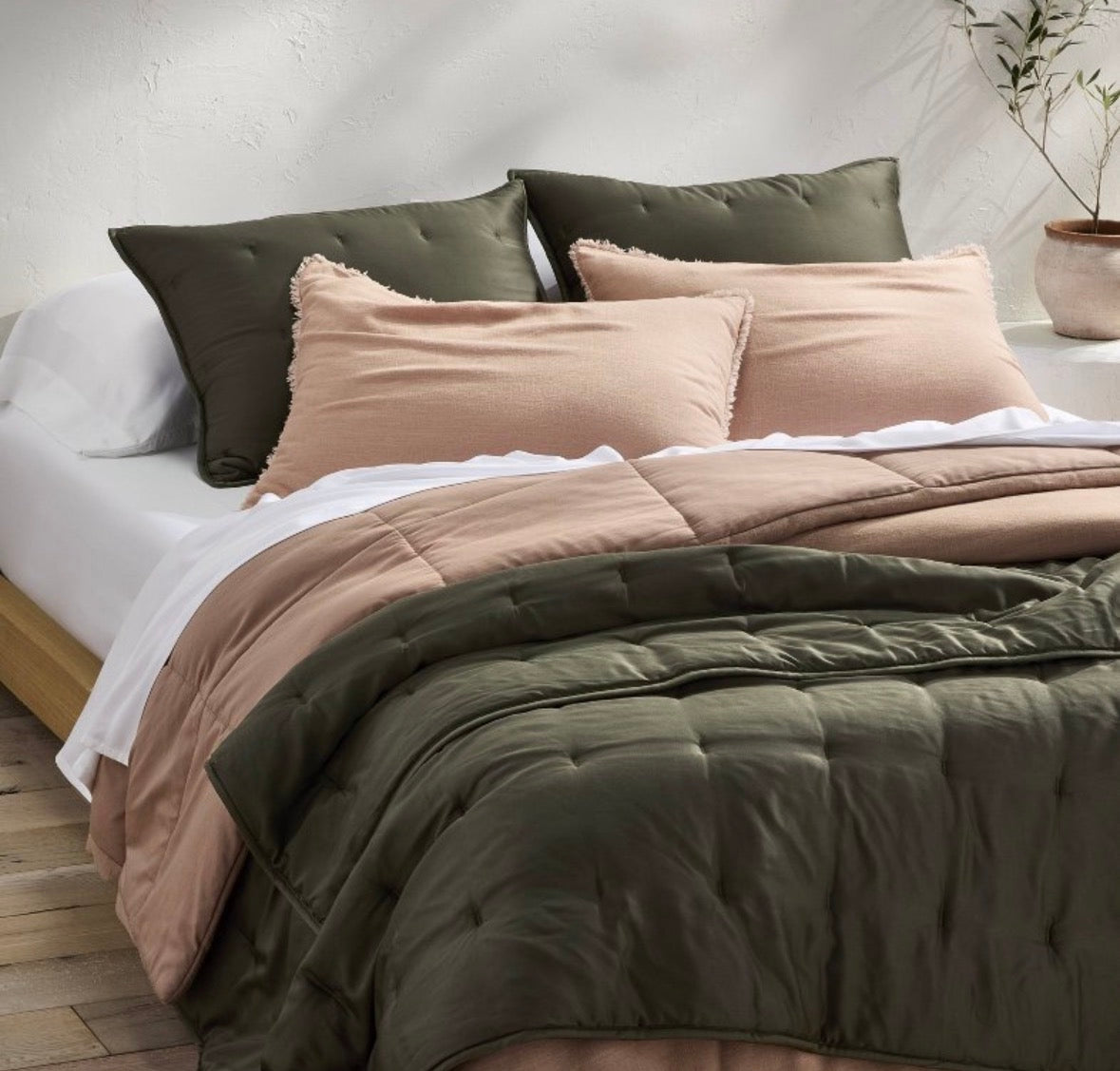 Casaluna King Blissful Bamboo Pillow Shams Set, New