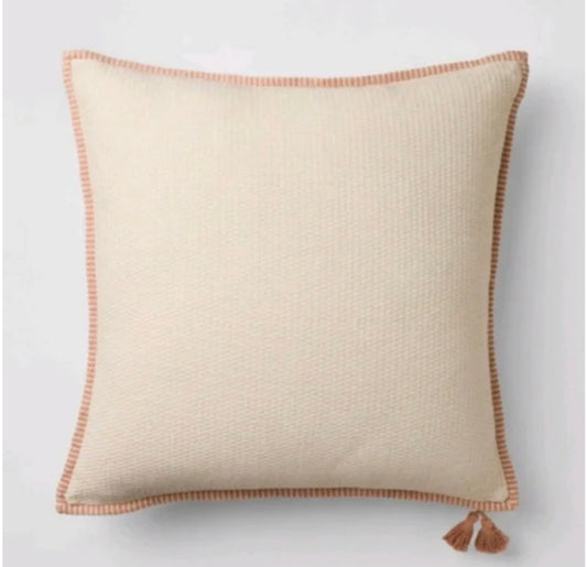 Studio McGee 24”x24” Linen Blend Throw Pillow Set, New