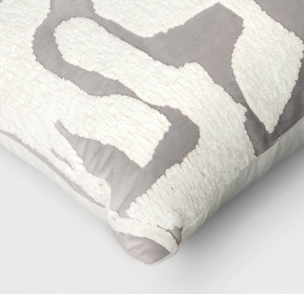 Threshold 14"x20" Oversized Geometric Chenille & Velvet Throw Pillow, New