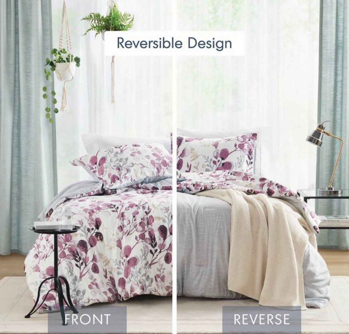510 Design Full/Queen Floral Comforter Set, New