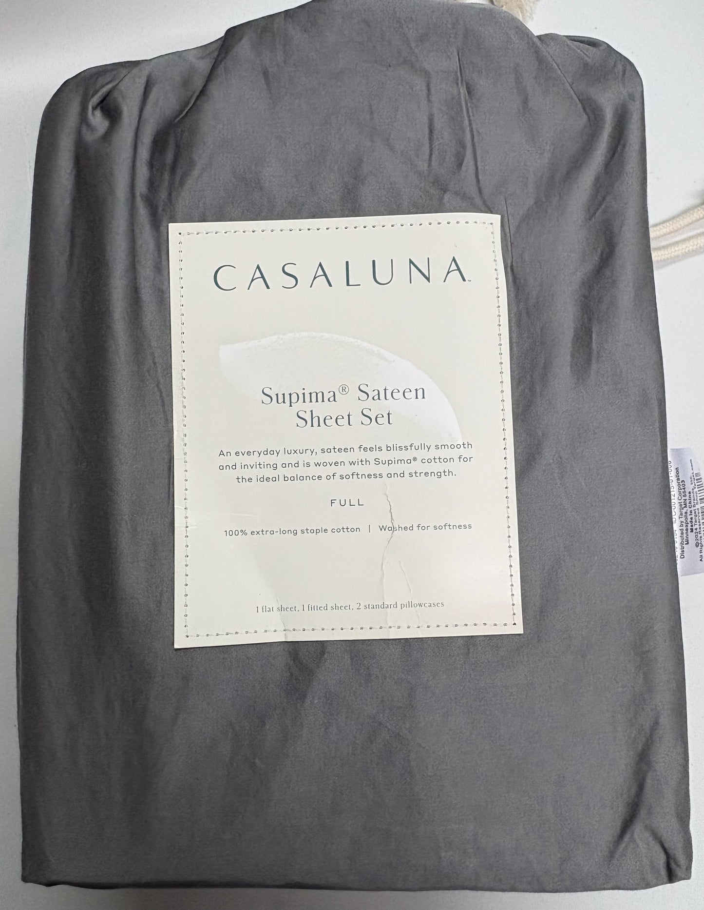 Casaluna Full Supima Sateen Cotton Sheet Set, New