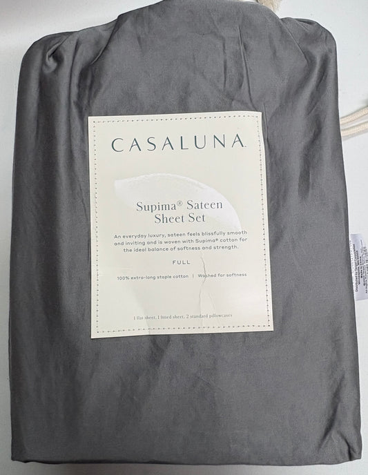 Casaluna Full Supima Sateen Cotton Sheet Set, New